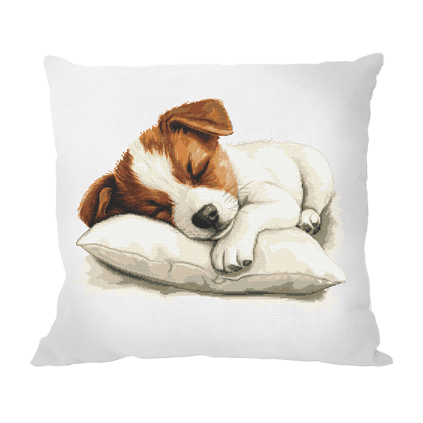 Cross stitch pattern for a phone - Cushion - Puppy