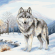 Cross stitch pattern for a phone - Lone wolf