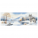 Cross stitch pattern for a phone - Wolf and winter mountains