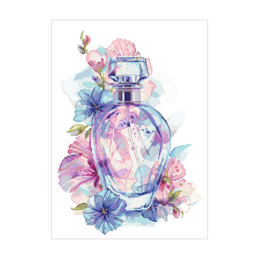 Cross stitch pattern for a phone - Floral perfume