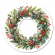 Cross stitch pattern for a phone - Winter wreath