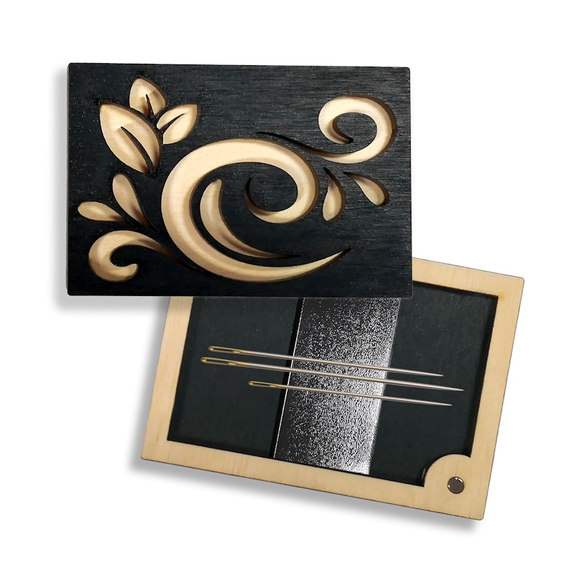Pouzdro na jehly s magnetem - Floral