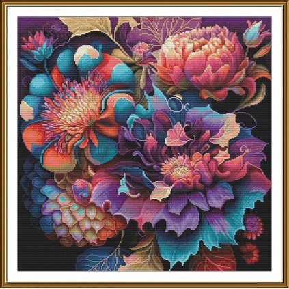 NPE 3578 Cross stitch kit - Tropical colors