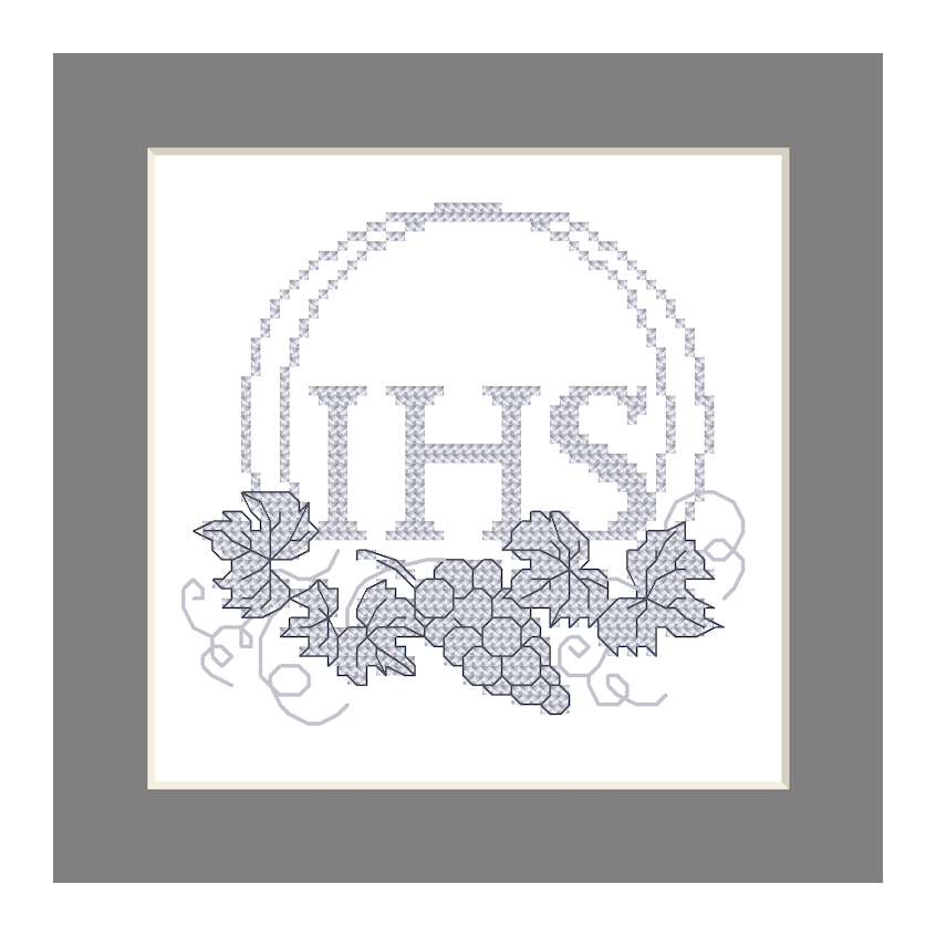 Cross stitch pattern for a phone - Holy communion card - Grape