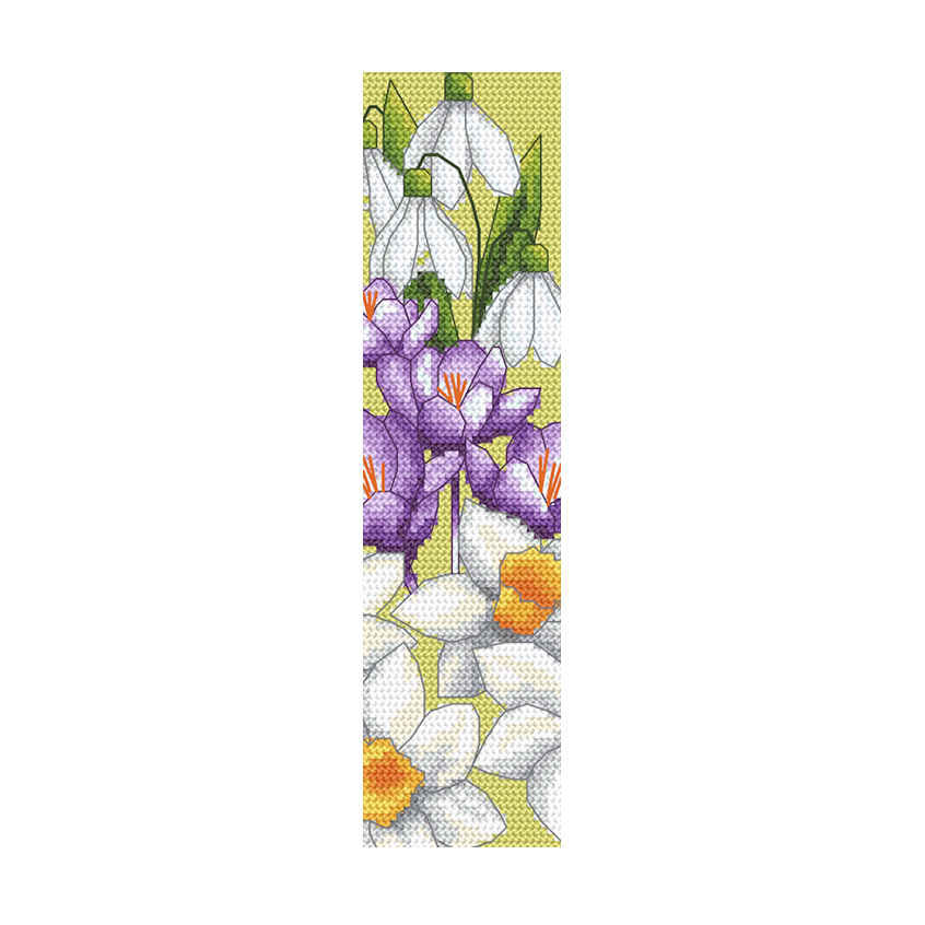 Cross stitch pattern for a phone - Spring bookmark