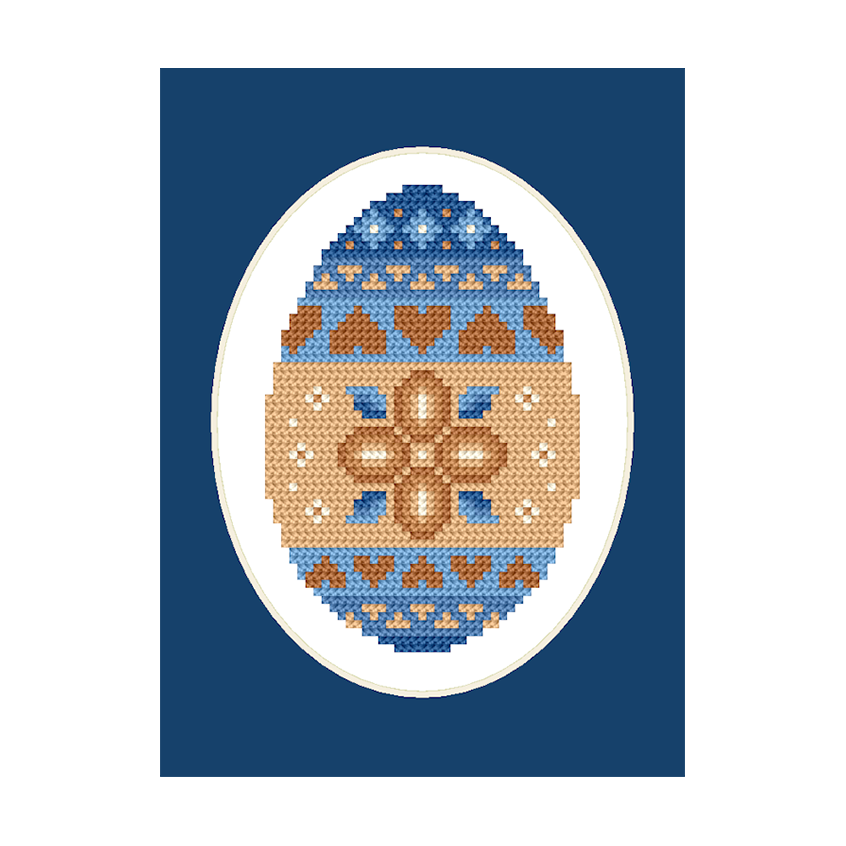Cross stitch pattern for a phone - Card with an Easter egg III