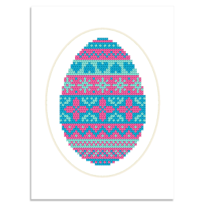 ZU 11071 Cross stitch kit - Card with an Easter egg II