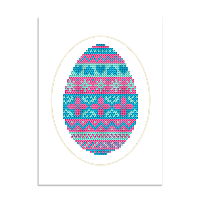 Cross stitch pattern for a phone - Card with an Easter egg II