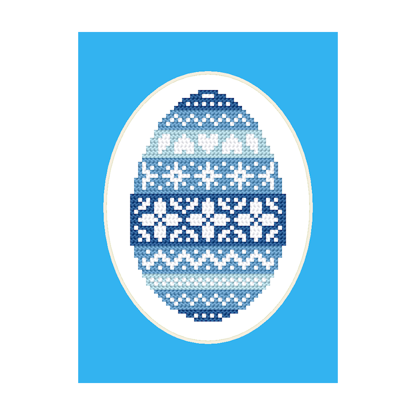 Cross stitch pattern for a phone - Card with an Easter egg I