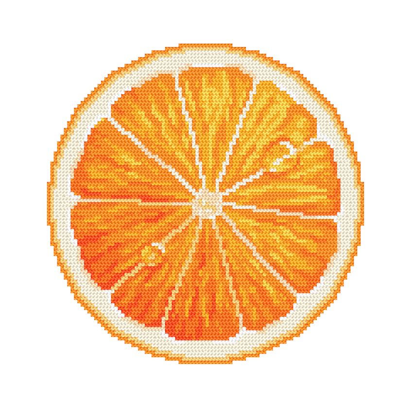 Cross stitch pattern for a phone - Orange