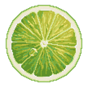 GC 11075 Cross stitch pattern on paper - Lime