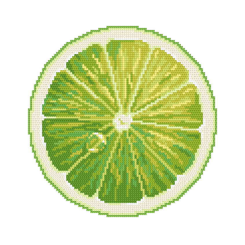 Cross stitch pattern for a phone - Lime