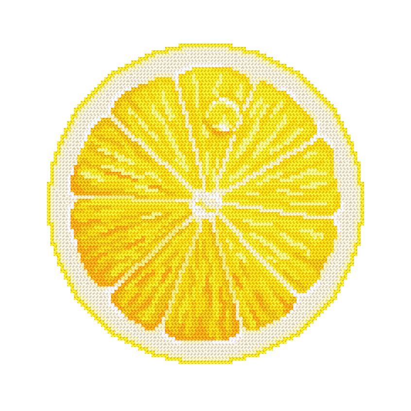 Cross stitch pattern for a phone - Lemon