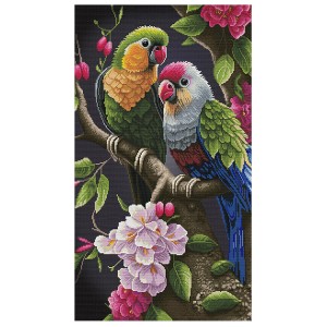 NCP 6273 Cross stitch kit with printed background - Green wonder