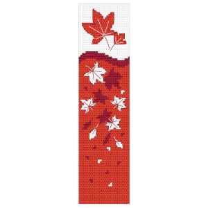 W 11097 Cross stitch pattern PDF - Bookmark - 4 seasons - Autumn
