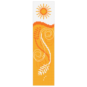 S 11096 Cross stitch pattern for a phone - Bookmark - 4 seasons - Summer