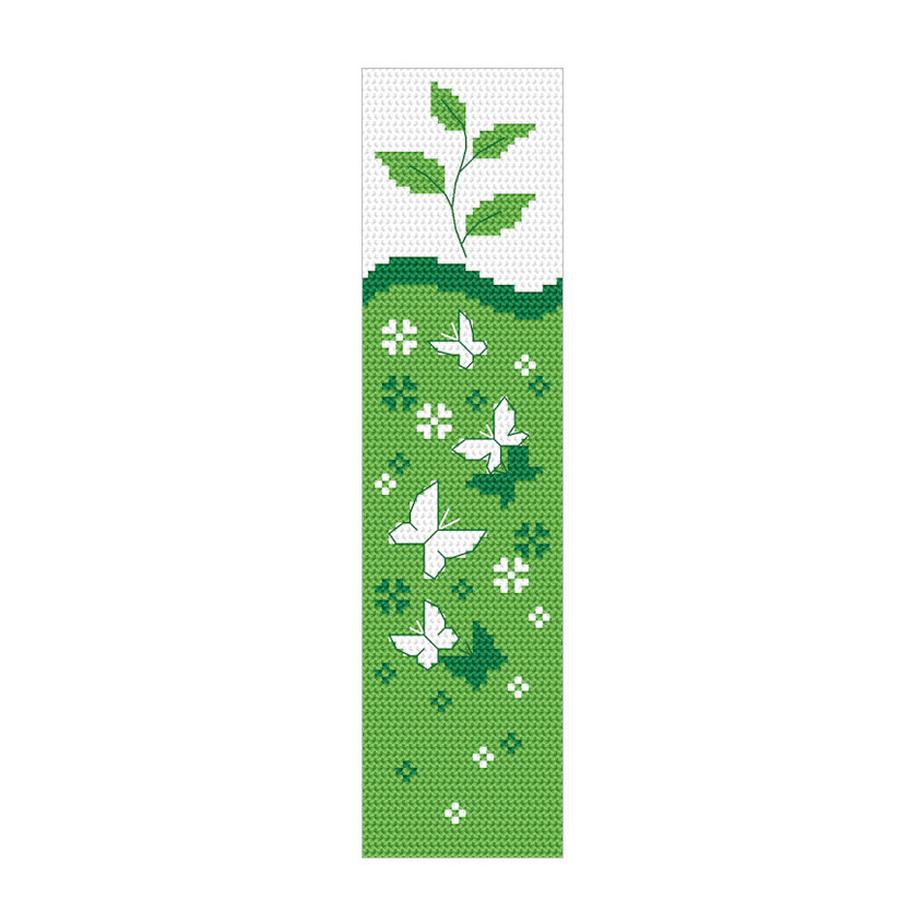 Cross stitch pattern for a phone - Bookmark - 4 seasons - Spring