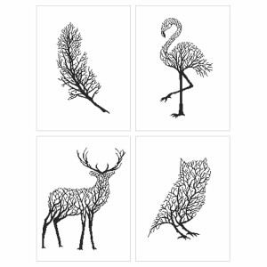 SET14 Set of cross stitch kits - Graphic animals - 3+1 for free