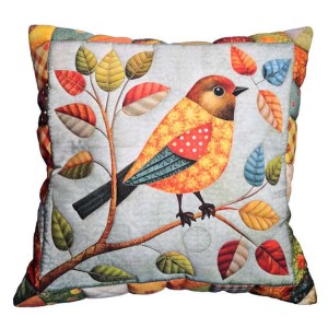POD-02 Patchwork style pillow - Colorful bird