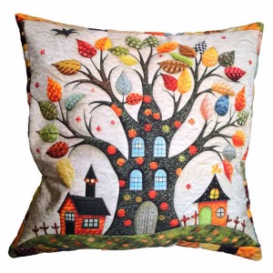 POD-06 Patchwork style pillow - Autumn tree