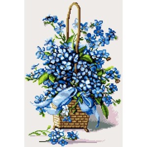 GC 7203 Cross stitch pattern on paper - Forget-me-nots