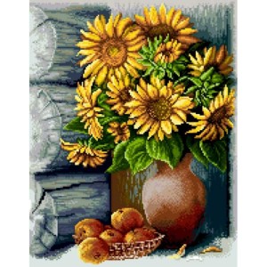 GC 7354 Cross stitch pattern on paper - Sunflowers