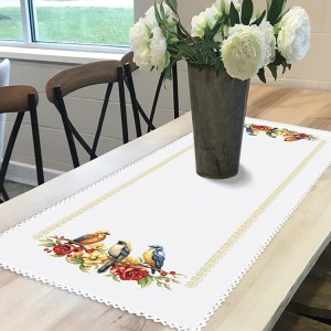 ZU 10577 Cross stitch kit - Table runner with birds