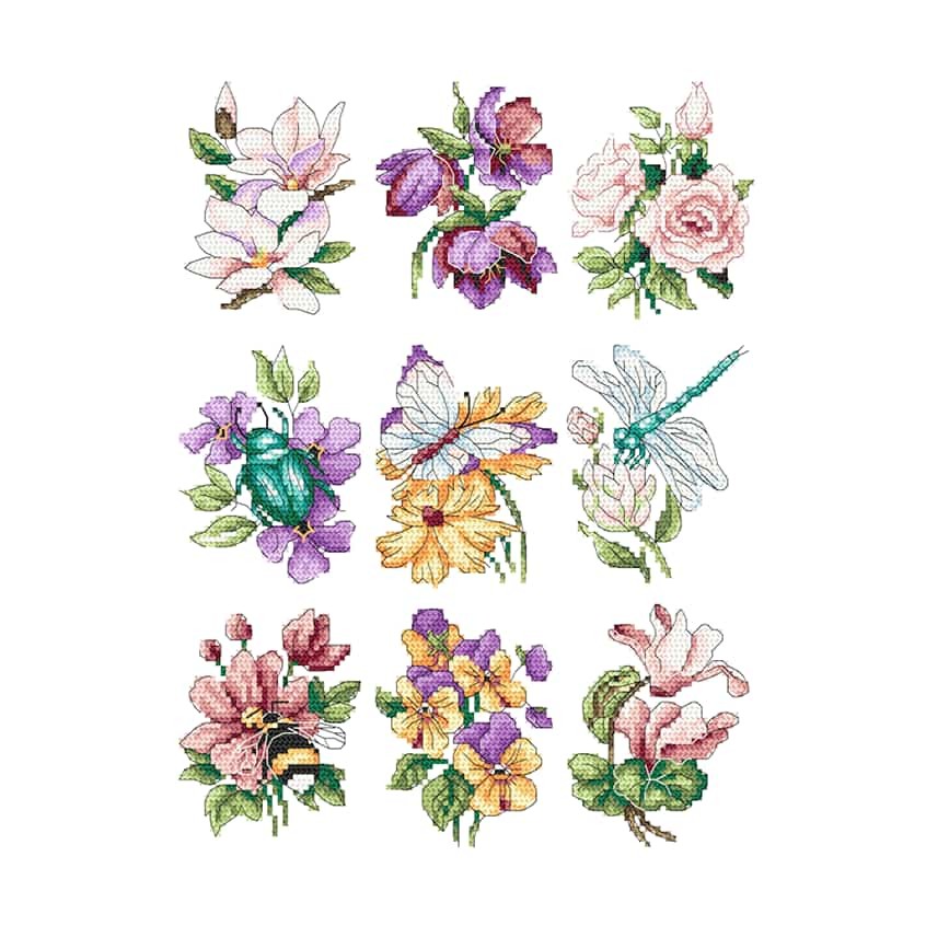 Cross stitch pattern for a phone - Pendants - Flowers