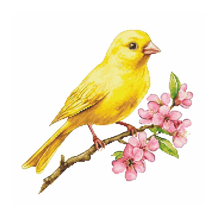 Cross stitch pattern for a phone - Canary