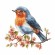 Cross stitch pattern for a phone - Robin