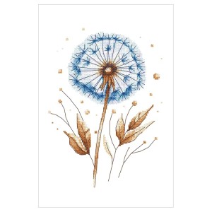 GC 11137 Cross stitch pattern on paper - Blue dandelions II
