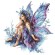 Cross stitch pattern for a phone - Purple fairy