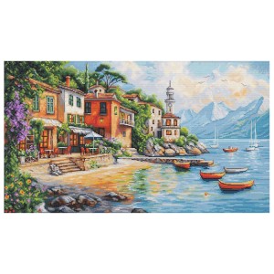 LS BU5083 Vyšívací sada - Zátoka Varenna