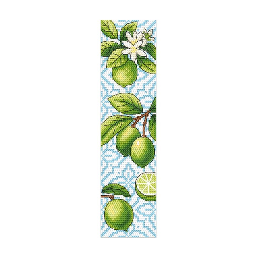 Cross stitch pattern for a phone - Bookmark - Limes