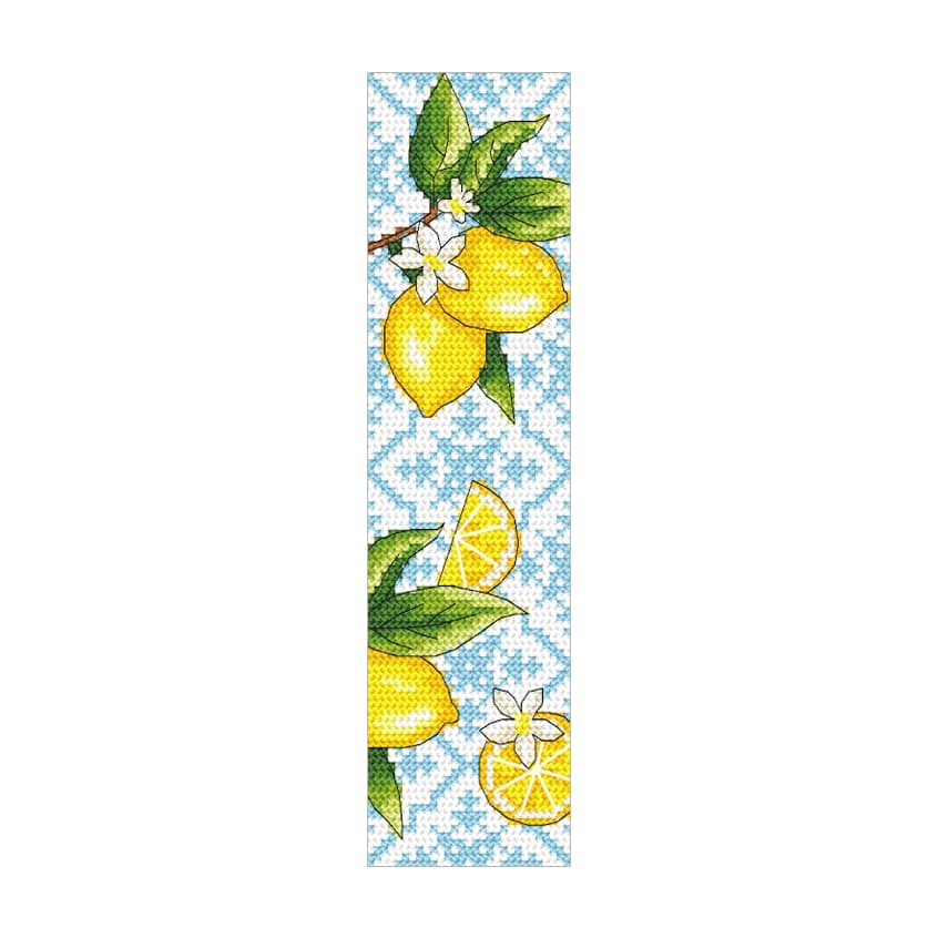 Cross stitch pattern for a phone - Bookmark - Lemons