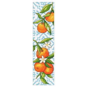 ZU 11151 Cross stitch kit - Bookmark - Tangerines