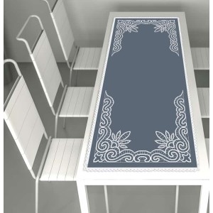 ZU 11145 Cross stitch kit - Table runner with cross stitch a la Richelieu