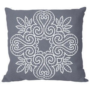 ZU 11154-01 Cross stitch kit - Pillow with cross stitch a la Richelieu
