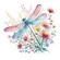 Cross stitch pattern for a phone - Pastel dragonfly