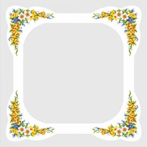GU 8283 Cross stitch pattern - Tablecloth with spring flowers