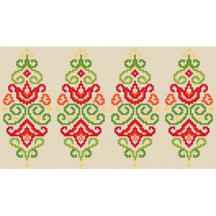 GU 8835 Cross stitch pattern - Easter egg - colourful arabesque