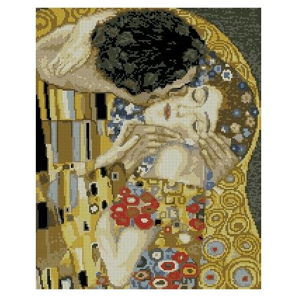 K 6091 Předtištěná kanava - Polibek - G. Klimt