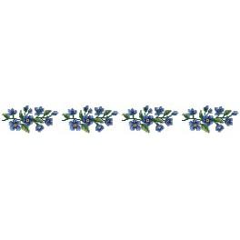 W 4841 Předloha ONLINE pdf - Ručník s modrými květinami