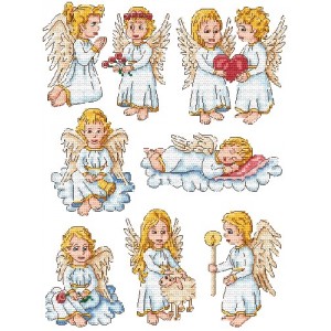 W 4854 Cross stitch pattern PDF - Angels