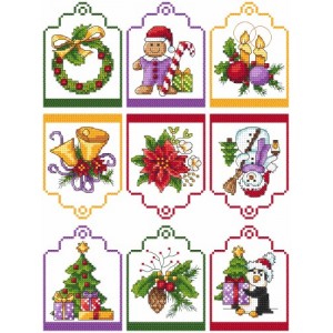 W 4890 Cross stitch pattern PDF - Gift tag
