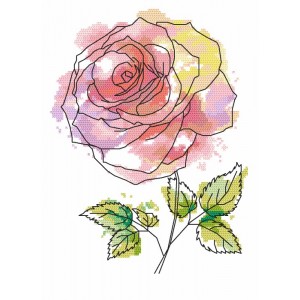 GC 8704 Cross stitch pattern on paper - Wonderful rose