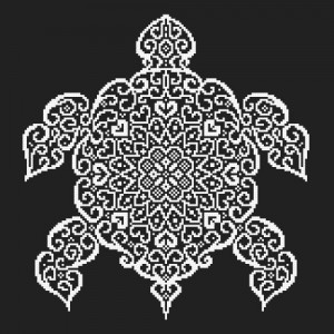 GC 8827 Cross stitch pattern on paper - Lace turtle