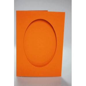 901-10 Big card with an oval passe-partout orange