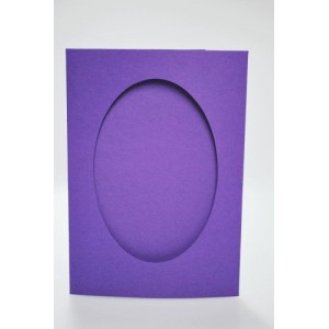 901-12 Big card with an oval passe-partout purple