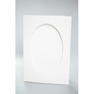 901-13 Big card with an oval passe-partout white